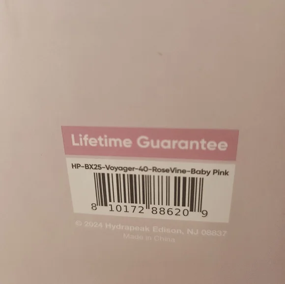 Hydrapeak Floral Tumbler with Lid - Pink and Gold - Picture 11 of 12